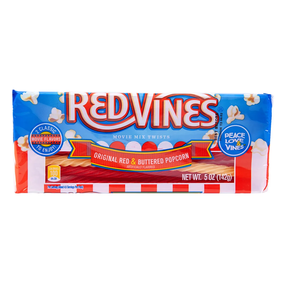 Red Vines Original Red & Buttered Popcorn Bags - 9ct