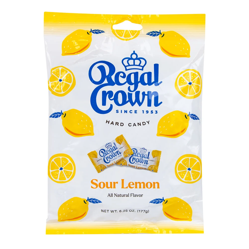 Regal Crown Sour Lemon Peg Bags - 12ct