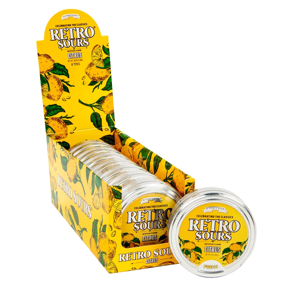Retro Sours Citrus Tins - 8ct