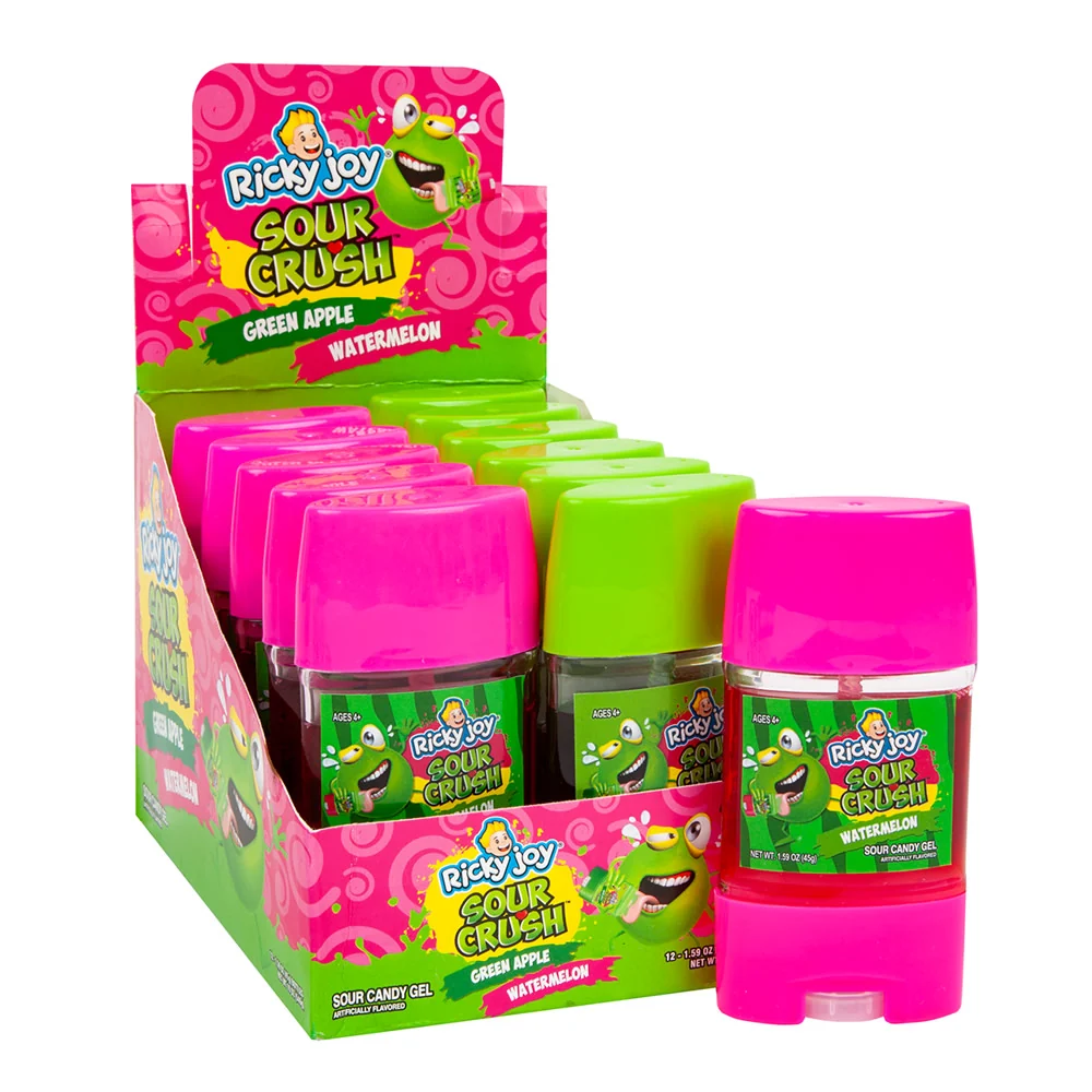 Ricky Joy Sour Crush Green Apple Watermelon Gel - 12ct