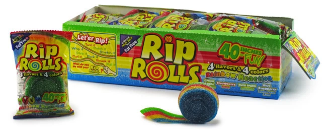 Rip Rolls Rainbow Reaction Candy - 24ct - Image 3
