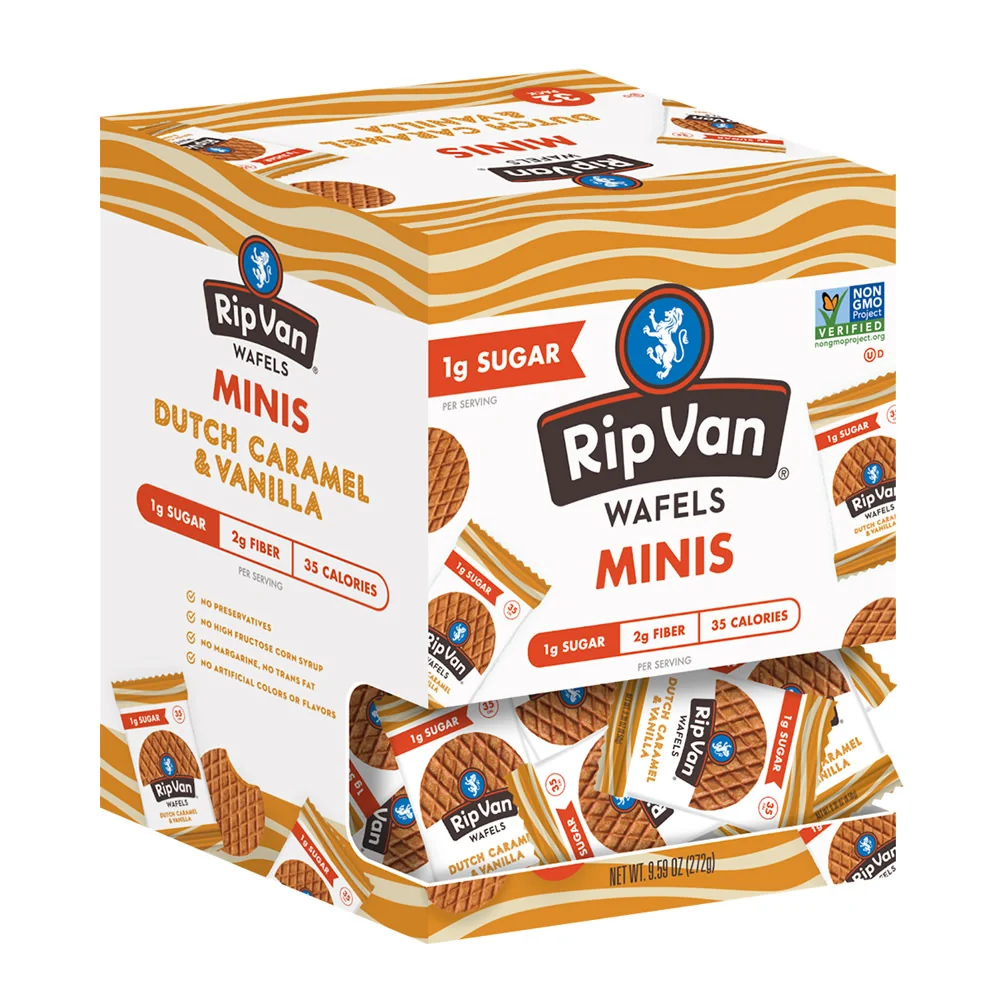 Rip Vanilla Mini Waffles Vanilla Caramel - 32ct