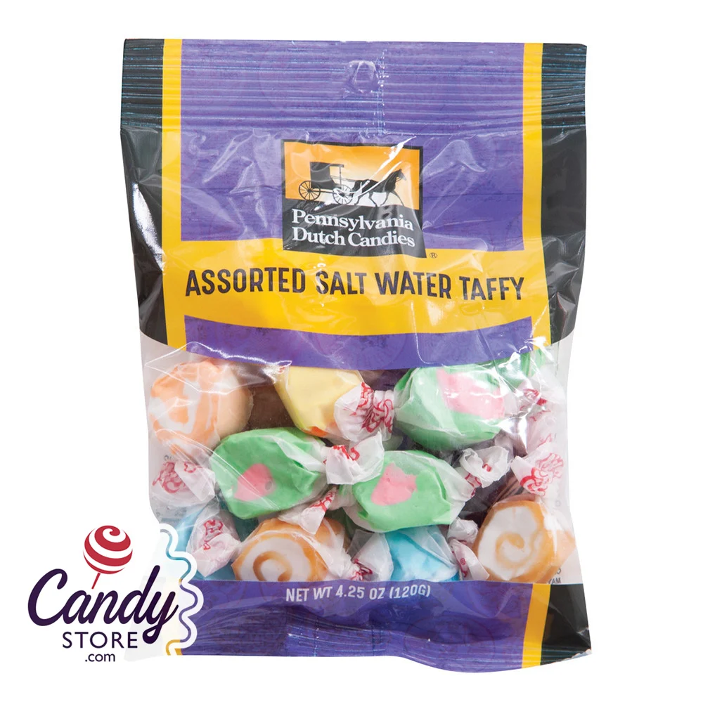 Salt Water Taffy Assorted Peg Bags - 12ct