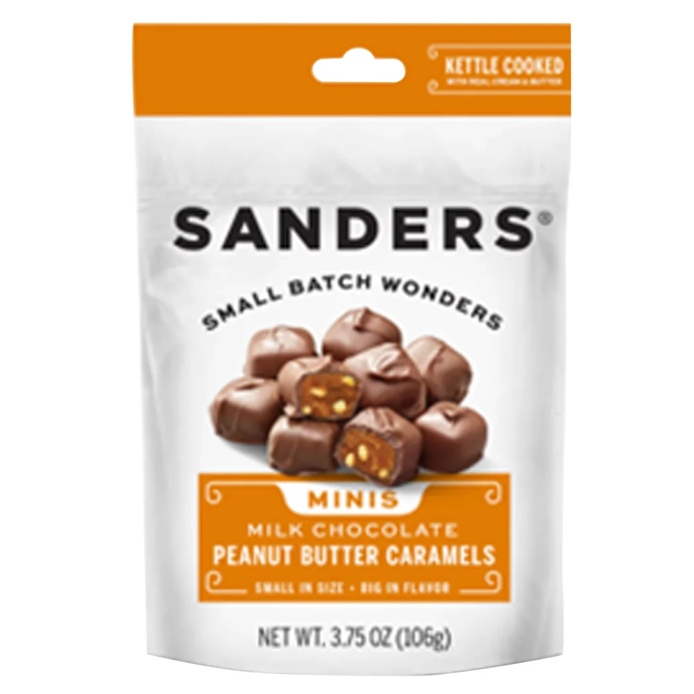 Sanders Milk Chocolate Peanut Butter Caramel Minis Bags - 12ct