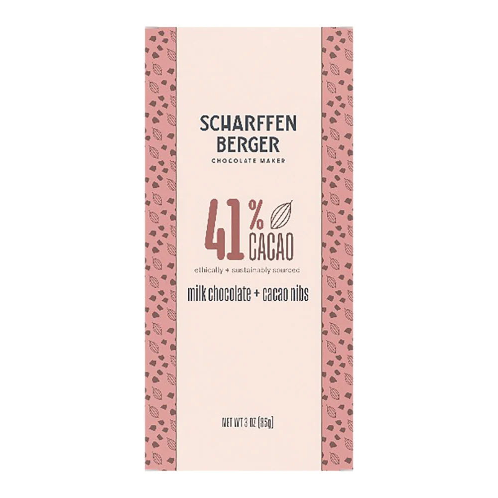 Scharffen Berger 41% Milk Chocolate Cacao Nibs - 12ct
