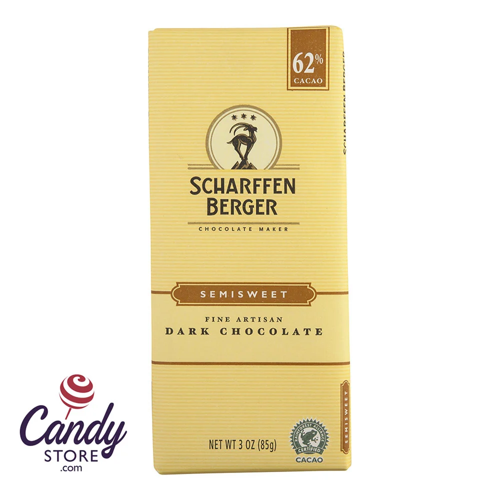 Scharffen Berger 62% Semisweet Cacao Bars - 12ct