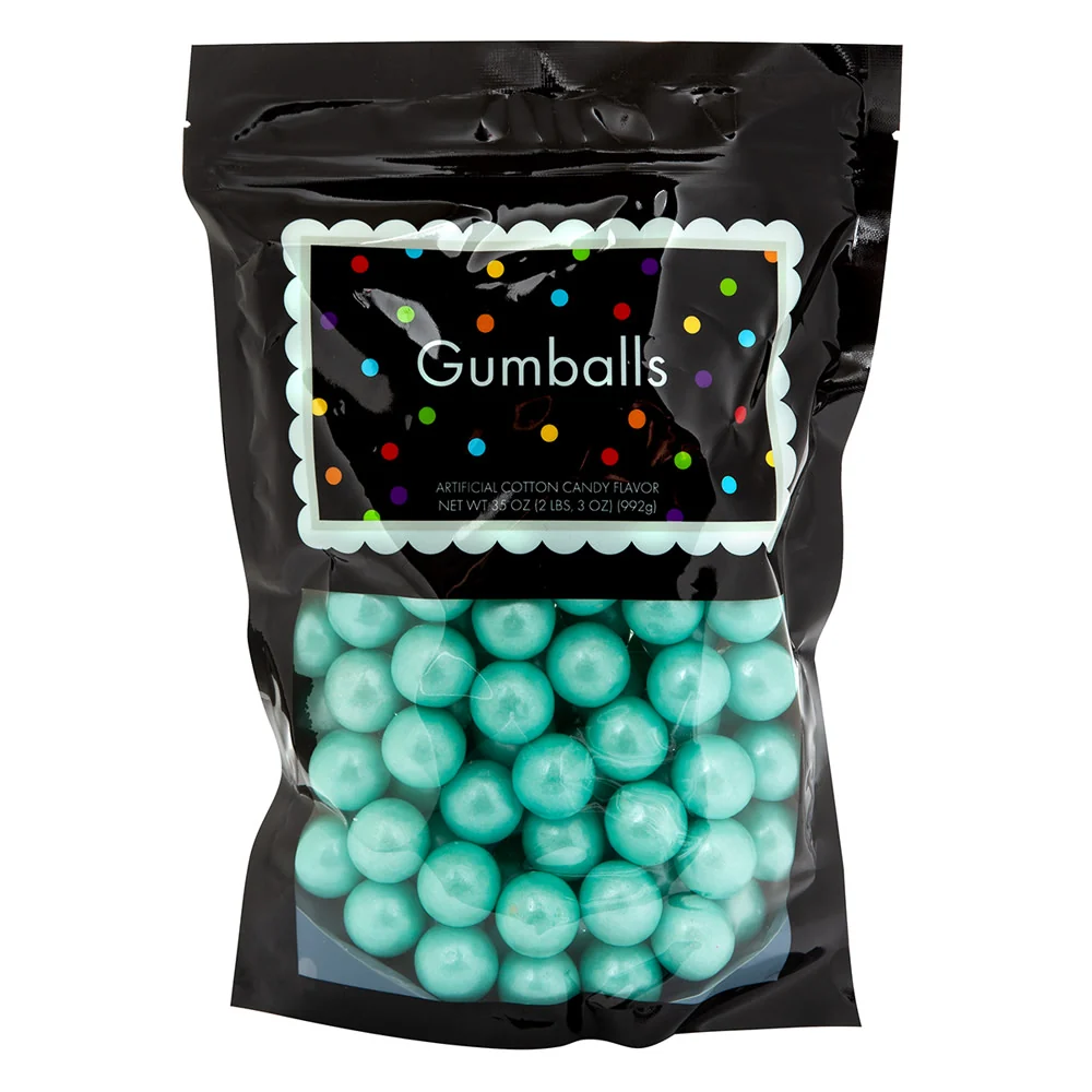 Shimmer Robin’s Egg Blue Cotton Candy 850 Count Gumballs 35oz Pouches - 6ct