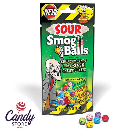 Sour Smog Balls Candy Bags - 12ct