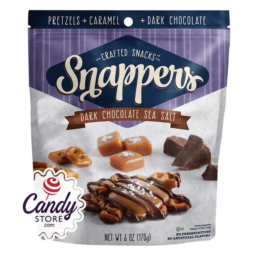 Snappers Pretzels Dark Chocolate Sea Salt - 6ct