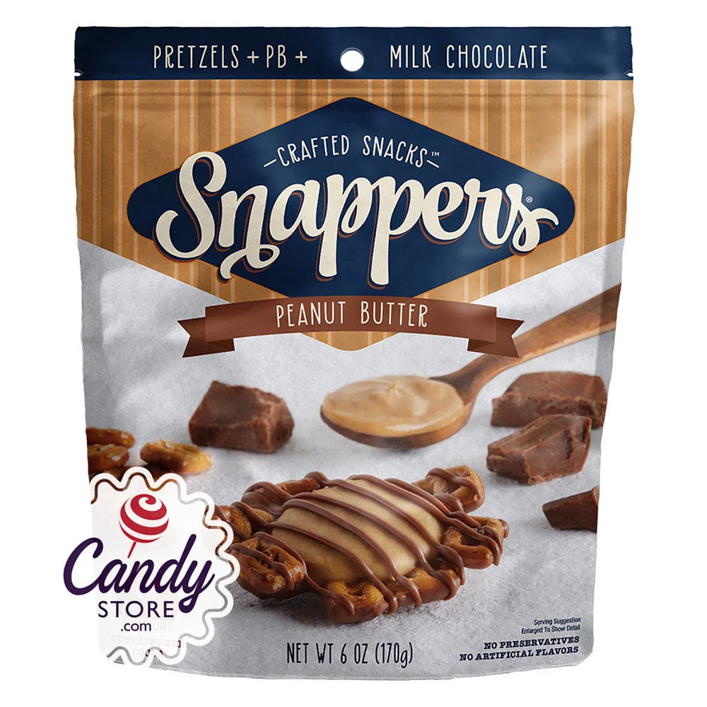 Snappers Pretzels Milk Chocolate Peanut Butter - 6ct