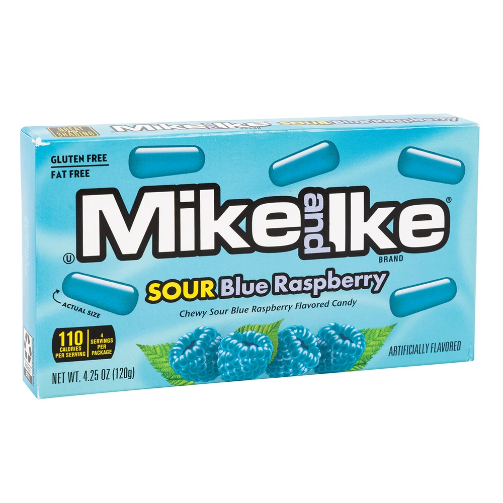 Sour Blue Raspberry Mike & Ike Theater Boxes - 12ct