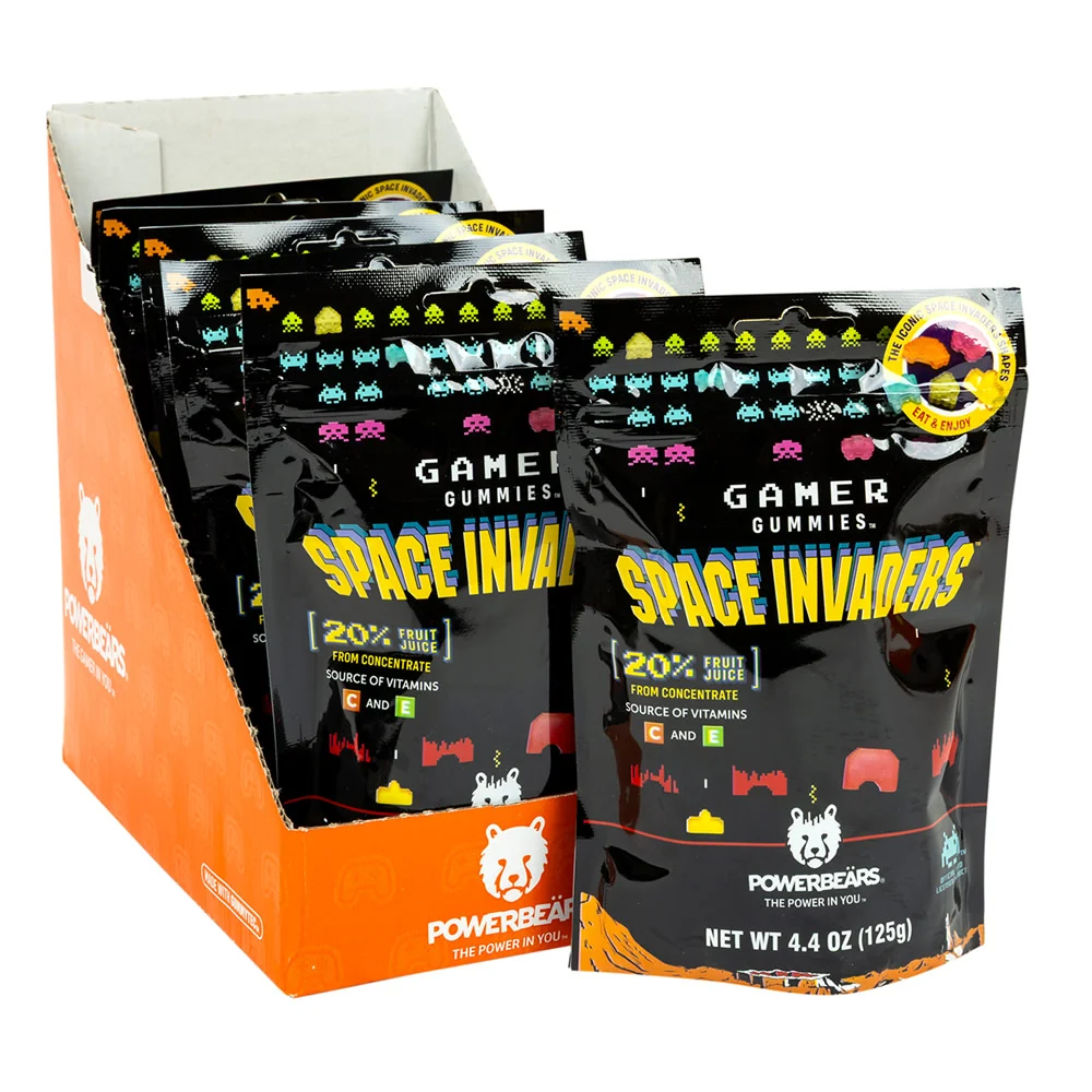 Space Invaders Gamer Gummies Pouches - 6ct