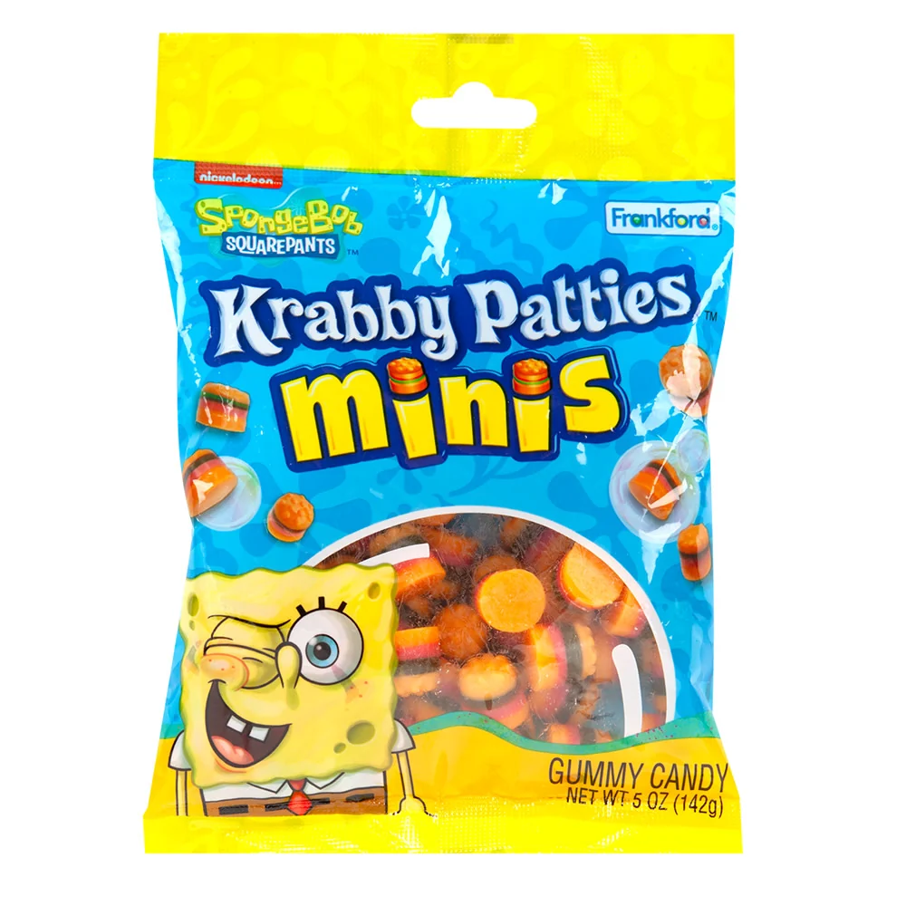 Spongebob Squarepants Krabby Patties Minis Peg Bags - 12ct