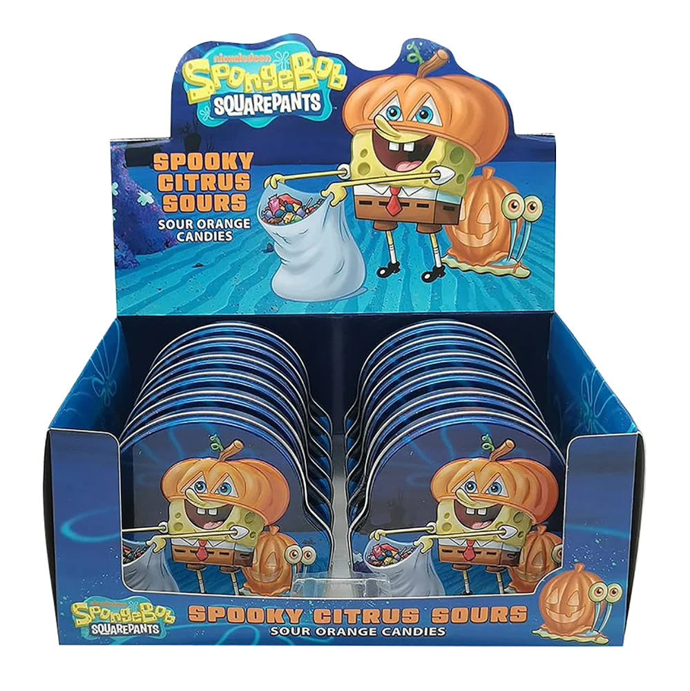 SpongeBob Spooky Citrus Sours Tin - 12ct