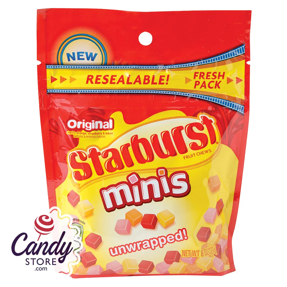 Starburst Minis Unwrapped Candies - 8ct Pouches