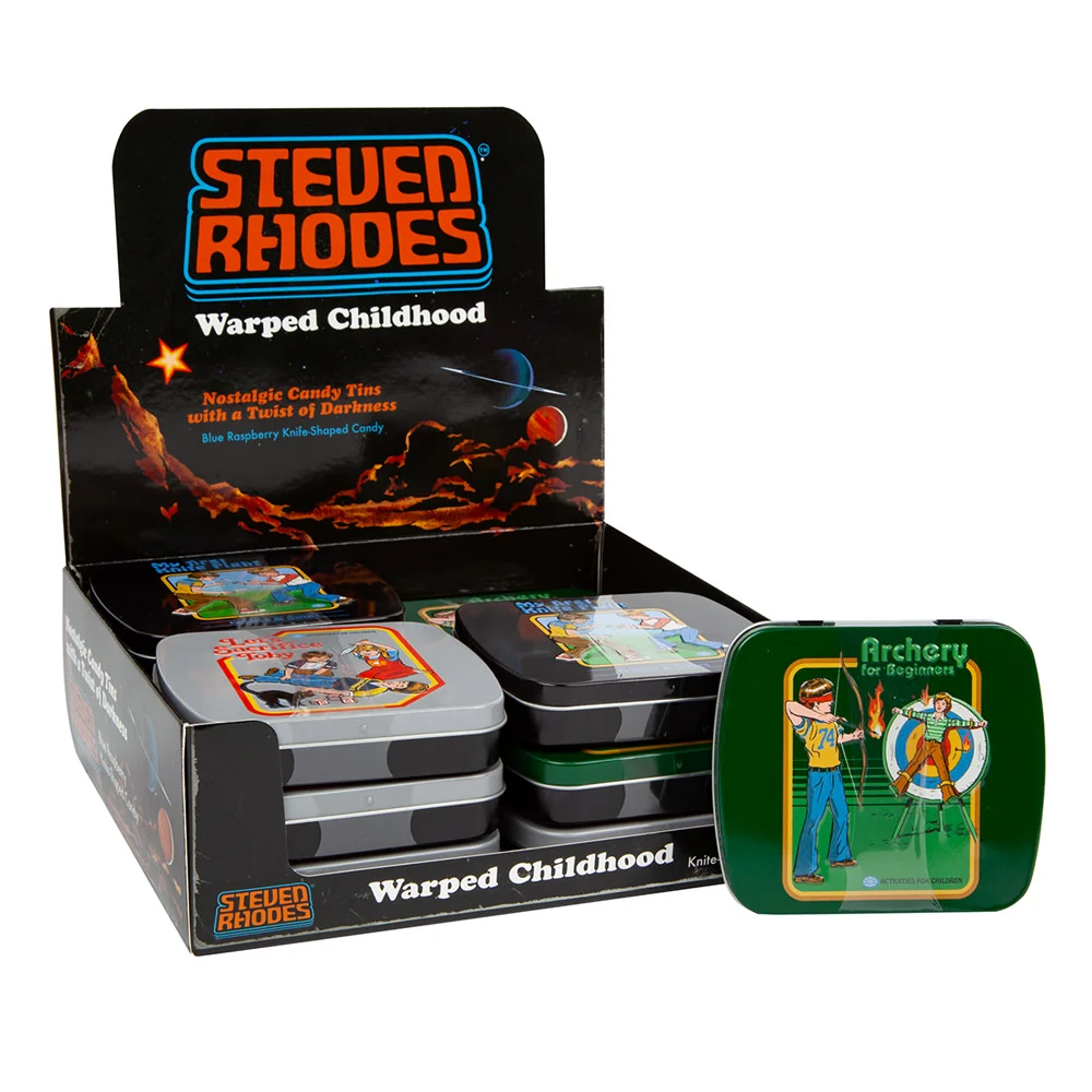 Steven Rhodes Warped Childhood Blue Raspberry Candy Tins - 12ct