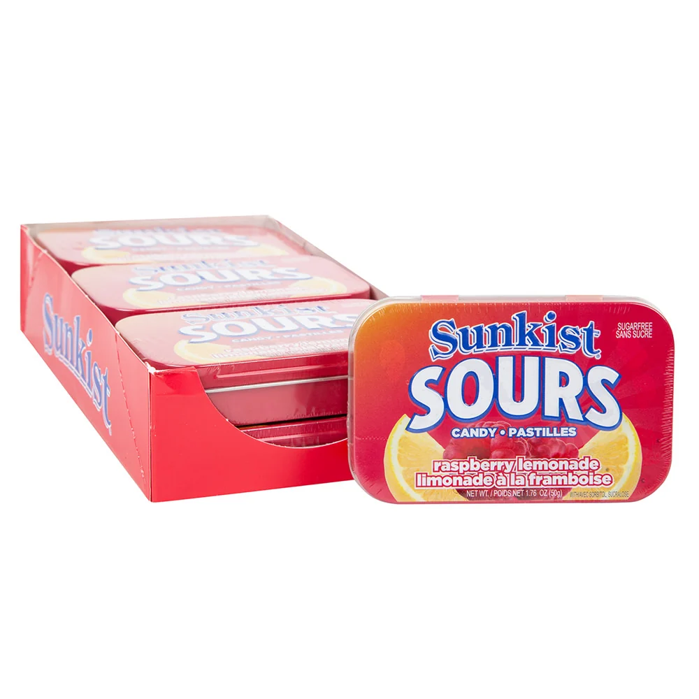 Sunkist Sours Raspberry Lemonade Tins - 6ct