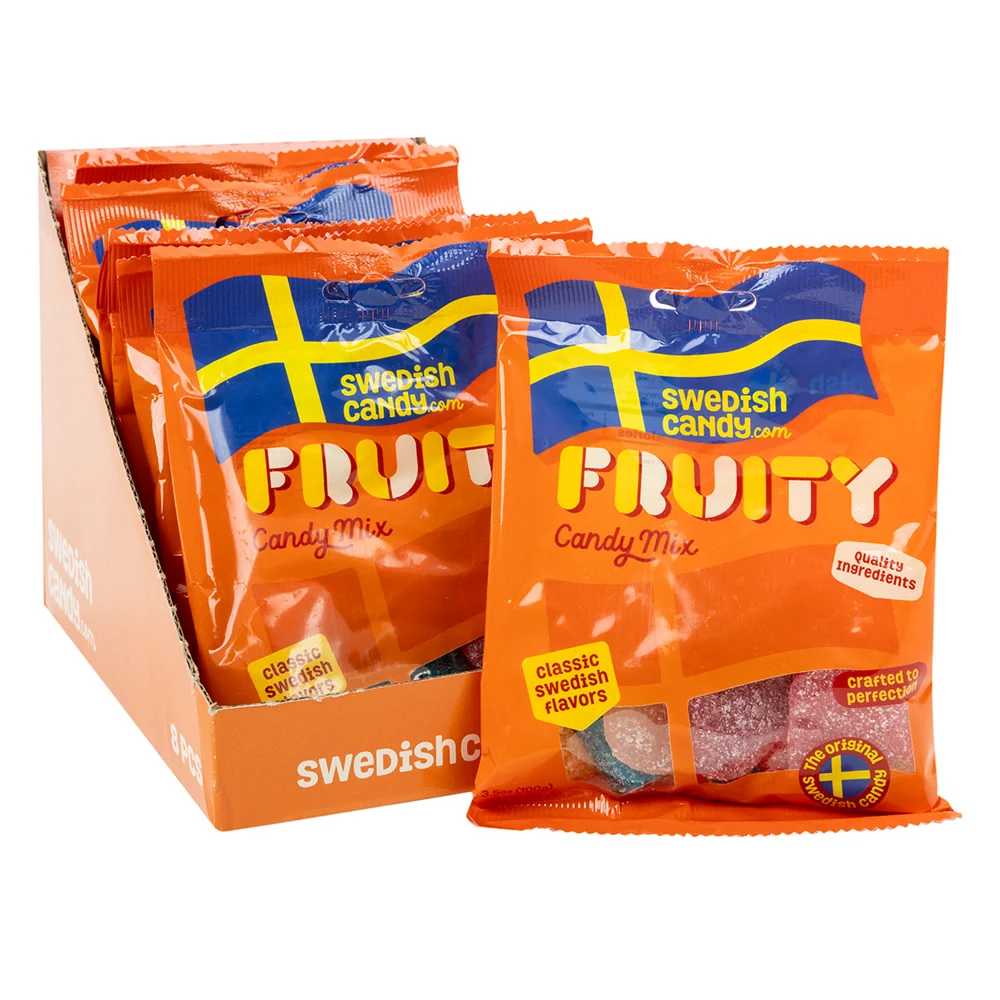 SwedishCandy.com Fruity Candy Mix Peg Bags - 8ct