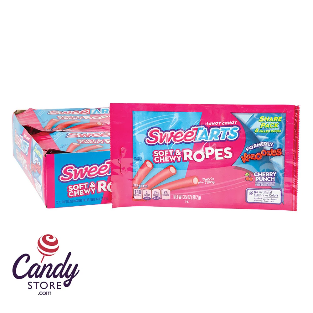 Sweetarts Cherry Punch Chewy Ropes 3.5oz - 12ct
