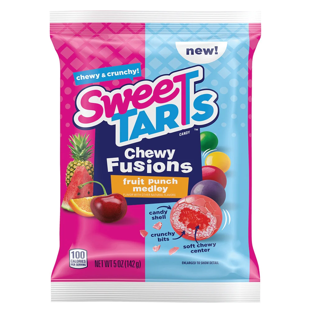 Sweetarts Chewy Fusions Peg Bags - 12ct