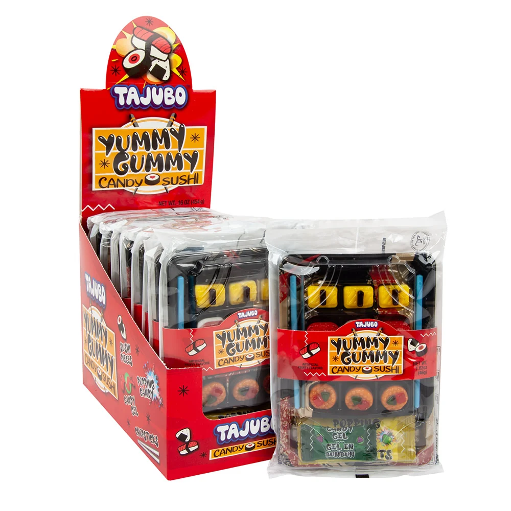 Tajubo Yummy Gummy Candy Sushi Trays - 10ct