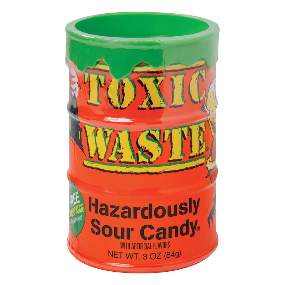 Toxic Waste Halloween Sour Candy Bank - 12ct