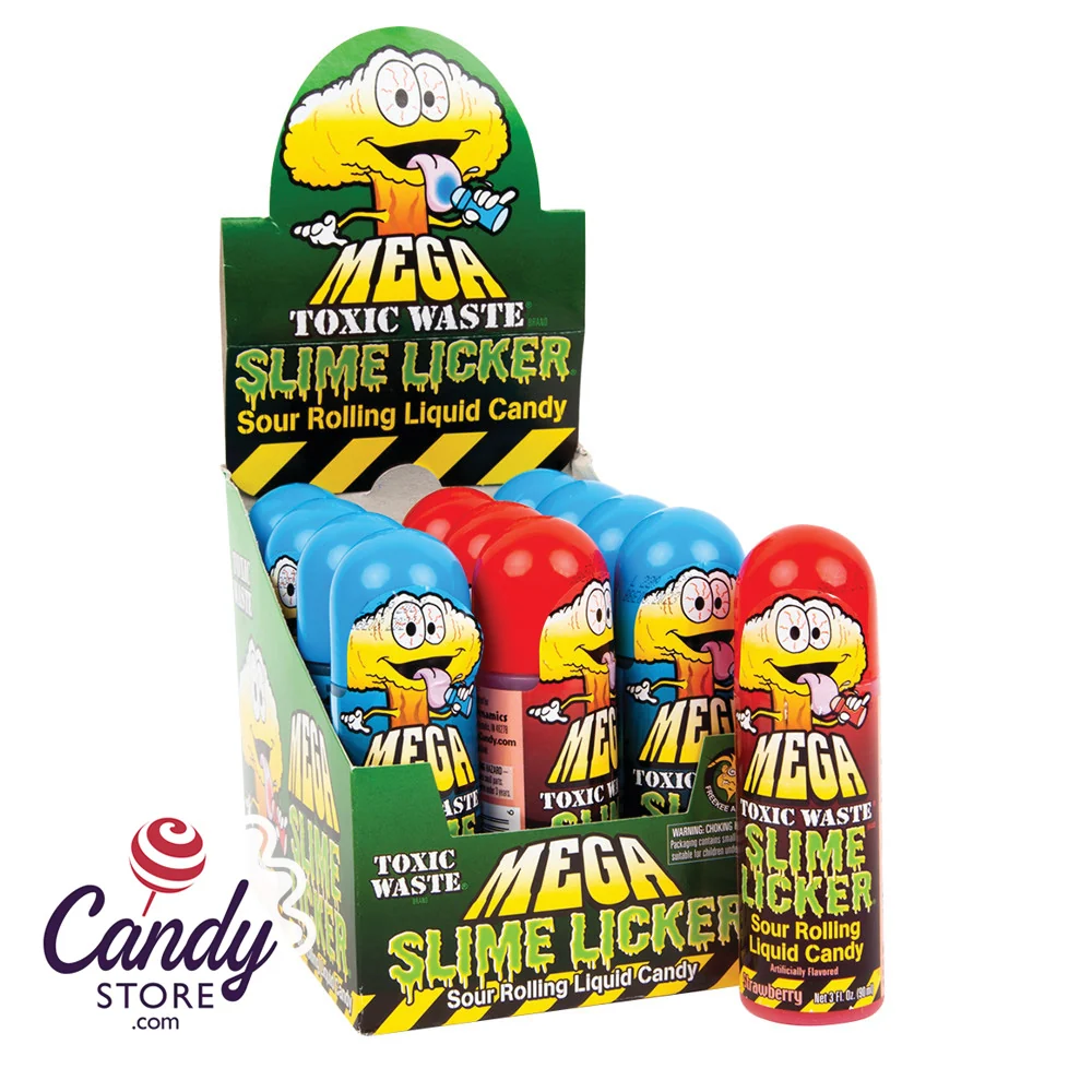 Toxic Waste Mega Slime Licker Sour Liquid Rolling Candy - 12ct - Image 2