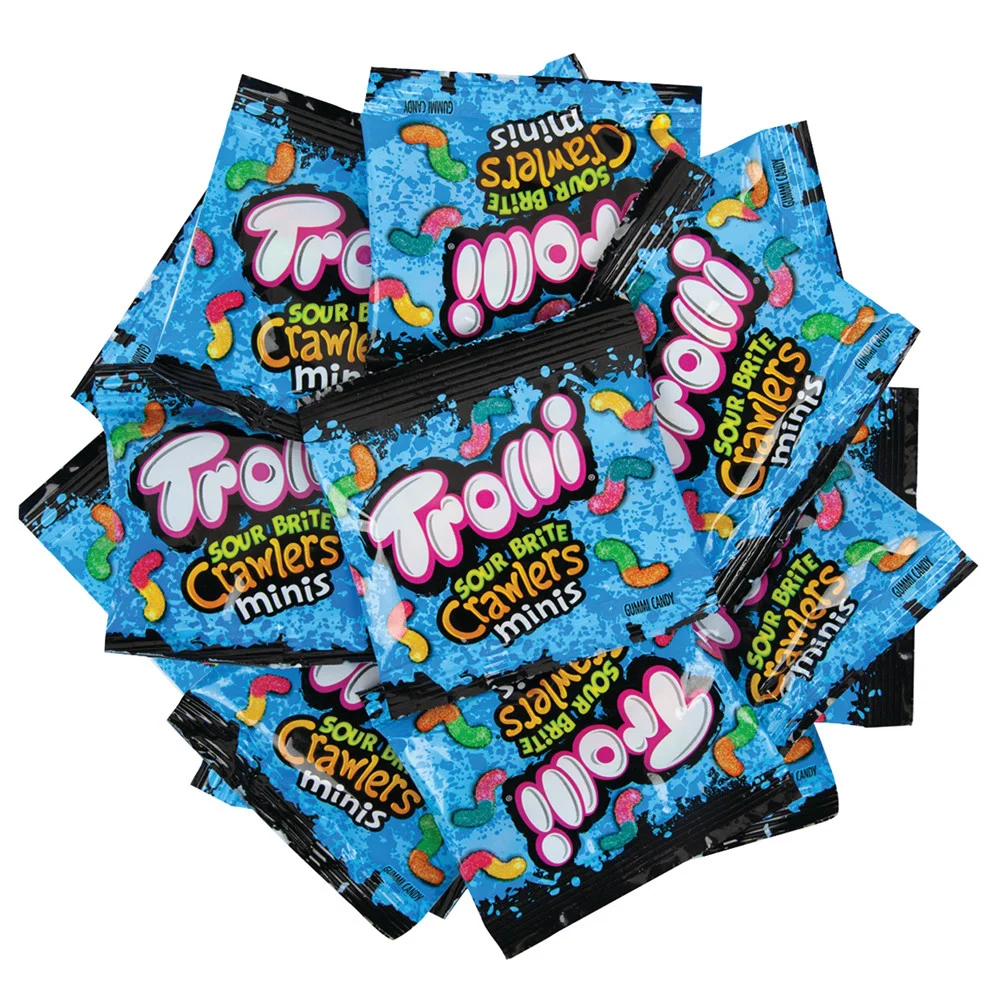 Trolli Sour Brite Crawlers Minis Fun Size Bags - 300ct