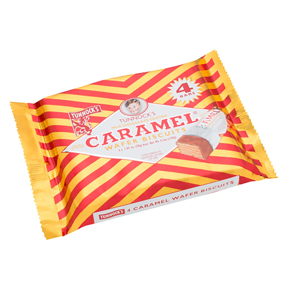 Tunnock's Milk Chocolate Caramel Wafer Biscuits - 20ct