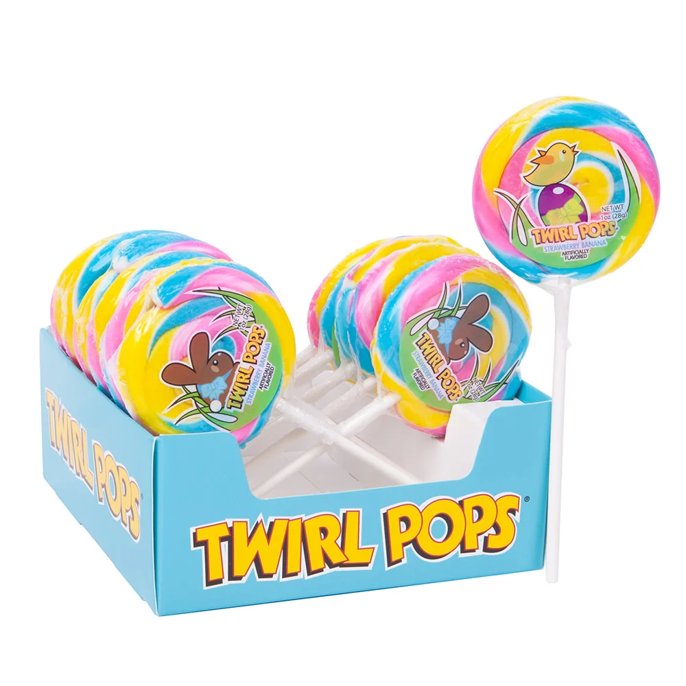 Twirl Pop Easter Lollipops - 48ct