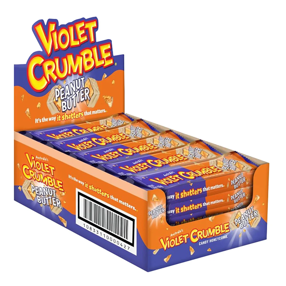 Violet Crumble Peanut Bar - 20ct