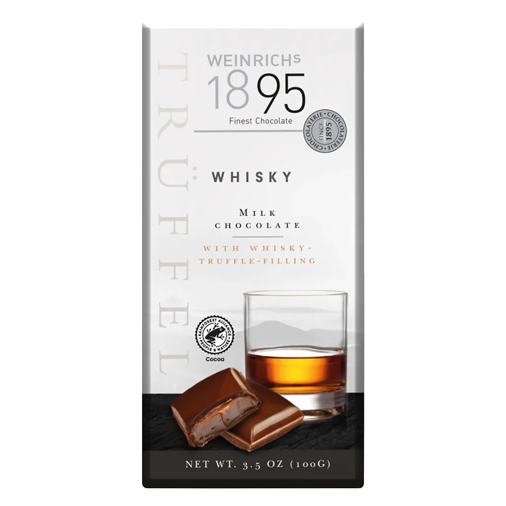 Weinrich’s 1895 Whiskey Truffle Milk Chocolate Bars - 10ct
