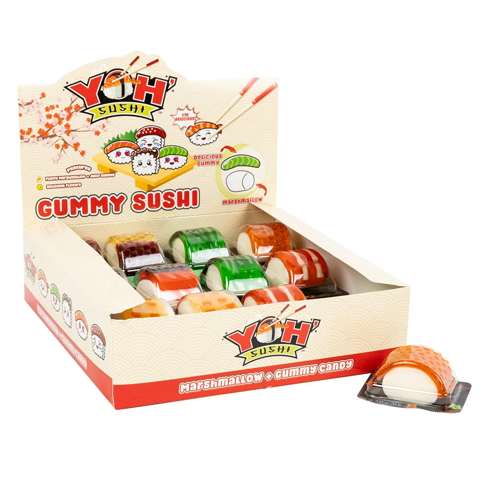 Yoh' Sushi Marshmallow & Gummy Candy Sushi - 24ct