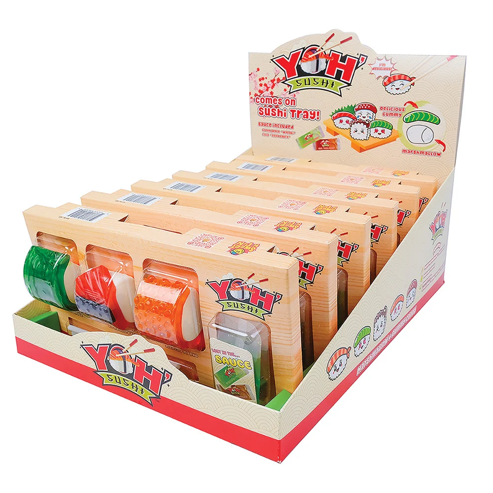 Yoh’ Sushi Marshmallow & Gummy Candy Sushi Deluxe 2.12oz Bento Boxes - 6ct