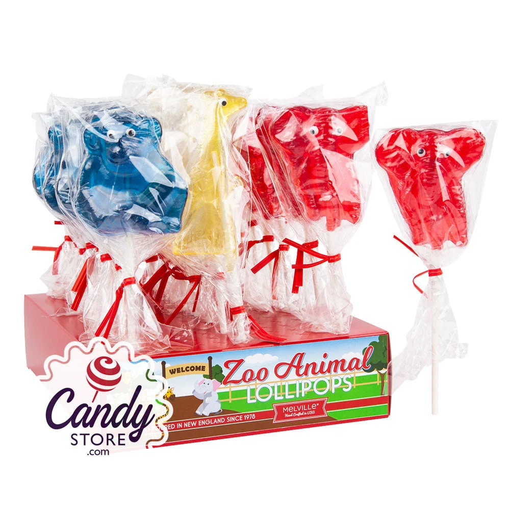Zoo Assorted 0.75oz Lollipop - 24ct